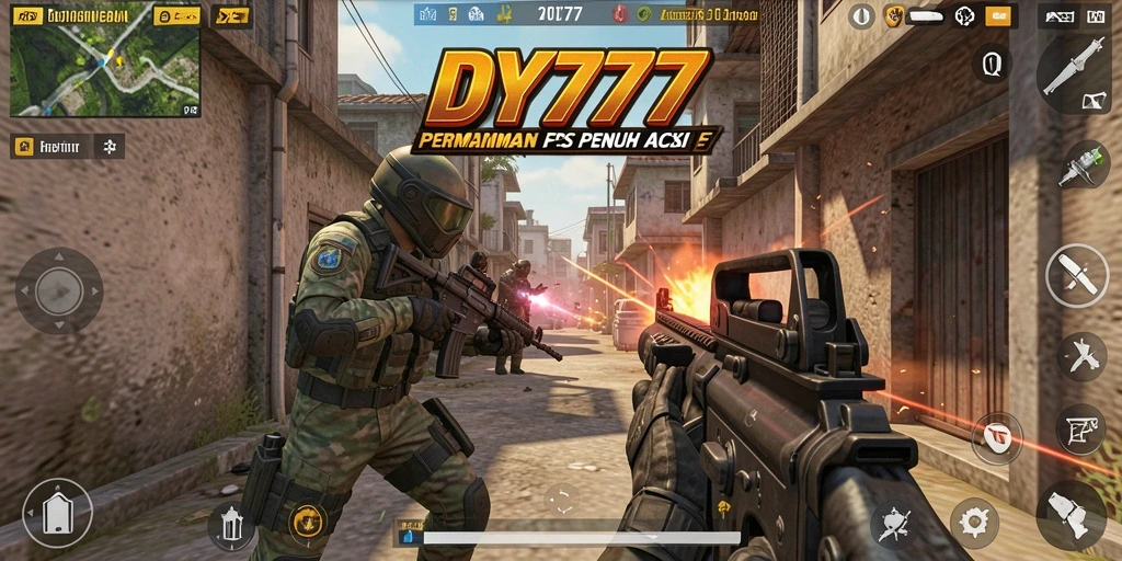 Screenshot menunjukkan intensitas dan detail gameplay DY777 yang memukau.