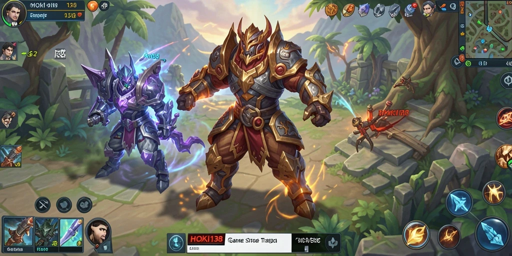 Tangkapan layar gameplay HOKI138 yang menunjukkan strategi pertempuran SLG.