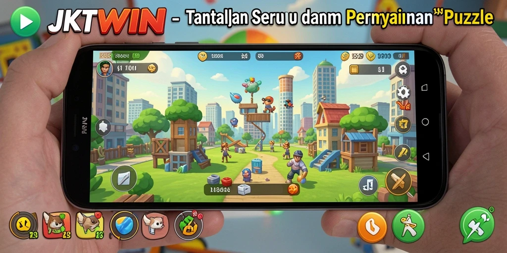 Tampilan gameplay JKTWIN yang menantang dan menarik.