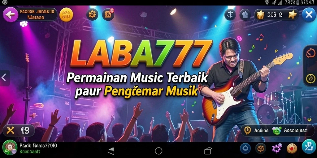 Tampilan gameplay LABA777 dengan berbagai pilihan lagu dan mode permainan.
