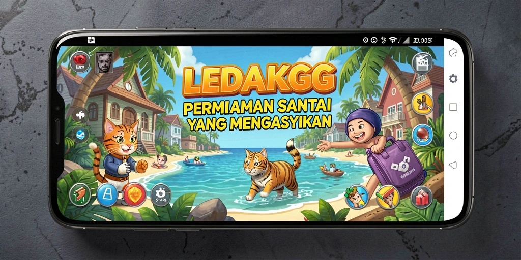Screenshot LEDAKGG menampilkan gameplay menarik yang penuh warna.