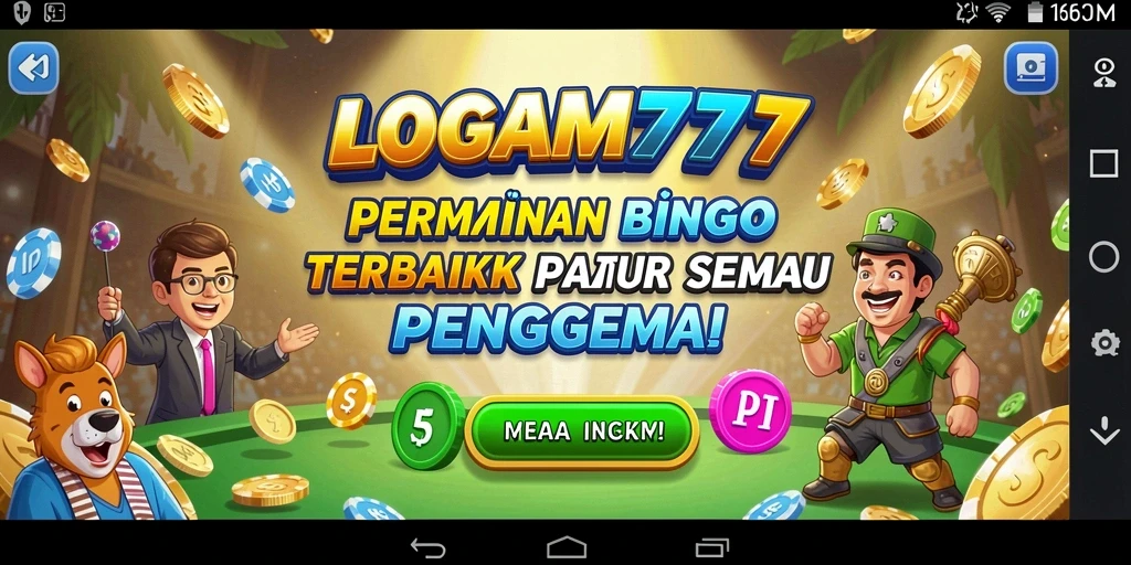 Tampilan gameplay seru di LOGAM777 dengan variasi Bingo.
