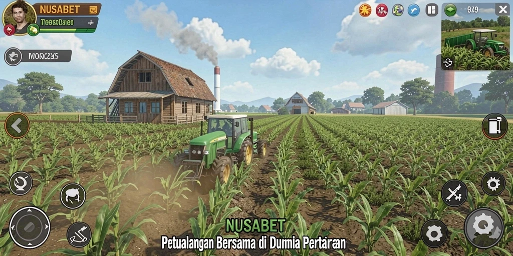 Gameplay seru NUSABET dengan berbagai jenis tanaman.