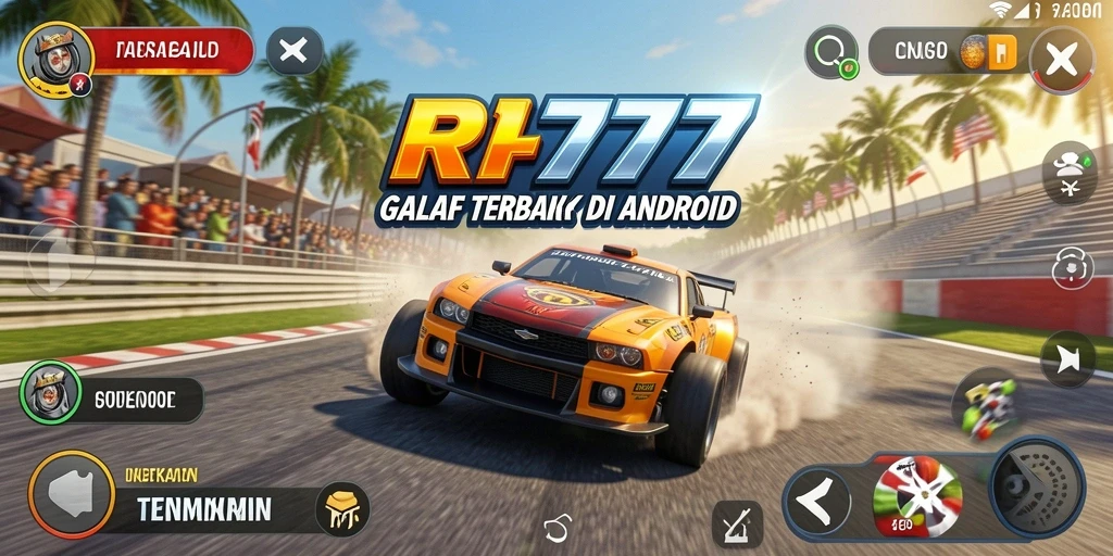 Gameplay seru di RR777 saat balapan penuh adrenalin.