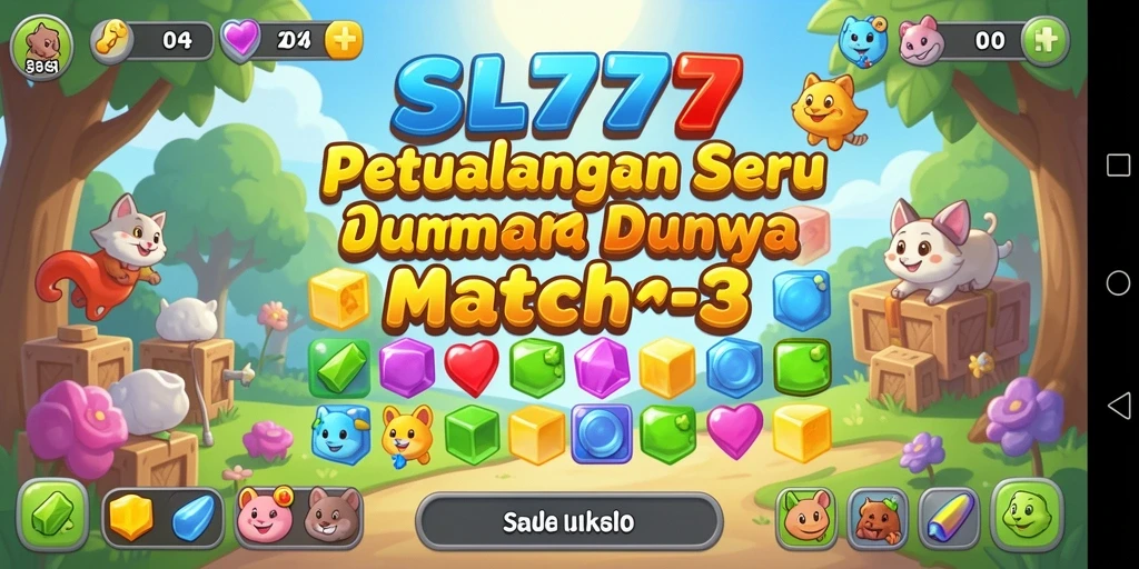 Tampilan gameplay seru dalam SL777 dengan berbagai kombinasi warna.