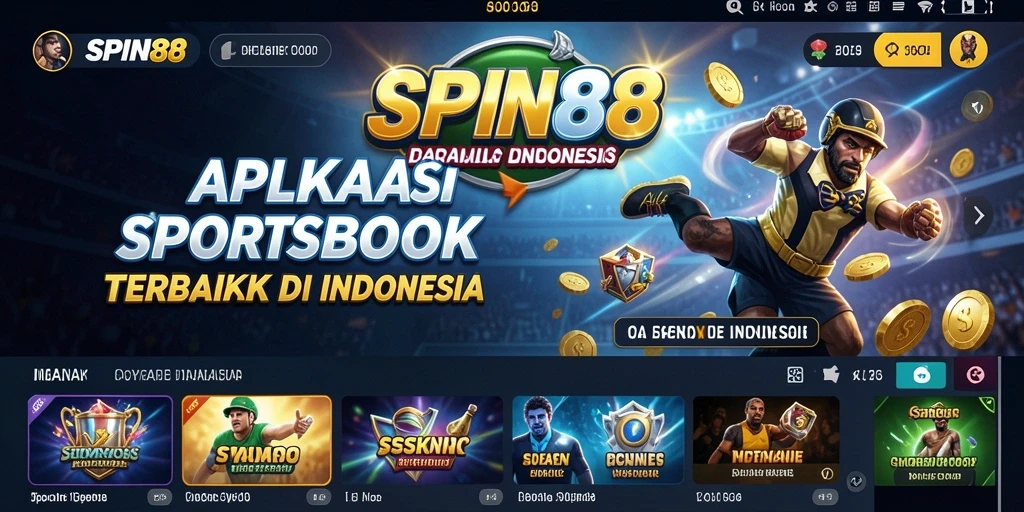Screenshot utama SPIN88 yang menampilkan antarmuka taruhan olahraga.