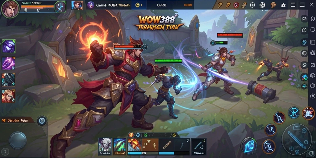 Gameplay seru dan penuh aksi dari WOW388 dalam pertarungan MOBA.